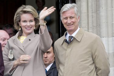 La reine Mathilde et le roi Philippe de Belgique à Dendermonde, le 25 avril 2017