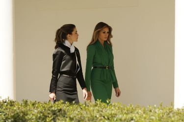 Melania Trump et la reine Rania de Jordanie à la Maison Blanche, le 5 avril 2017.