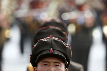 Défilé militaire à Pyongyang, le 15 avril 2017.