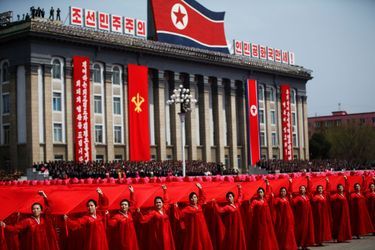 Défilé militaire à Pyongyang, le 15 avril 2017.