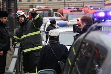 Une explosion dans le métro de Saint-Pétersbourg, en Russie, a fait au moins 10 morts, le 3 avril 2017.