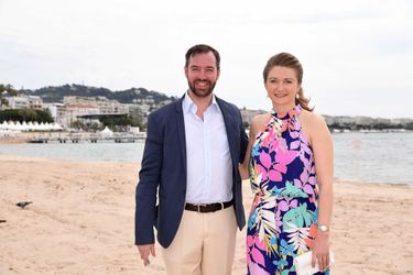 Le prince Guillaume et la princesse Stéphanie de Luxembourg à Cannes, le 18 mai 2017
