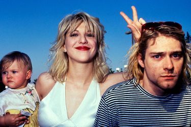 Kurt Cobain, Courtney Love et leur enfant aux MTV Music Awards 1993