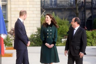 Le prince William et Kate Middleton avec François Hollande au Palais de l'Elysée.