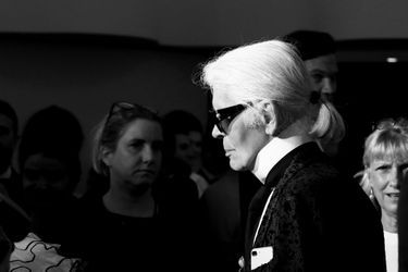 Karl Lagerfeld au Bal de la Rose, le 18 mars 2017.