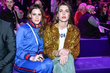 Charlotte Casiraghi avec Juliette Maillot au défilé Gucci à la Fashion Week à Milan, le 22 février 2017