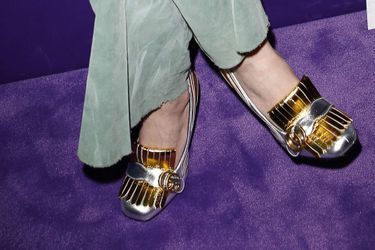 Les chaussures de Charlotte Casiraghi au défilé Gucci à la Fashion Week à Milan, le 22 février 2017