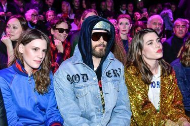 Charlotte Casiraghi avec Jared Leto et Juliette Maillot au défilé Gucci à la Fashion Week à Milan, le 22 février 2017