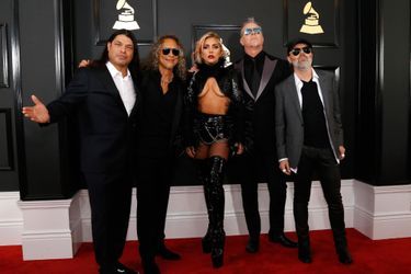 Lady Gaga et le groupe Metallica. 