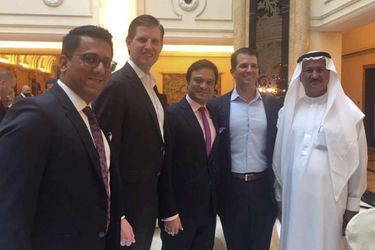 Eric et Donald Jr Trump à l&#039;inauguration d&#039;un parcours de golf Trump à Dubaï, le 18 février 2017.