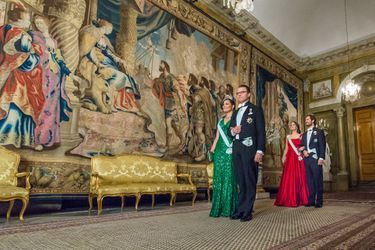 Les princesses Victoria et Sofia et les princes Daniel et Carl Philip de Suède au Palais royal à Stockholm, le 23 mars 2017
