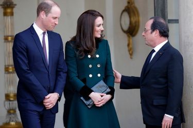 Le Prince William Et Kate Middleton Avec François Hollande Au Palais De L'Elysée
