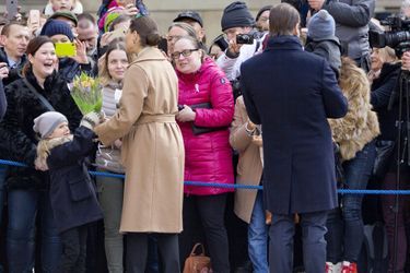 La princesse Victoria de Suède et le prince Daniel avec la princesse Estelle et le prince Oscar à Stockholm, le 12 mars 2017