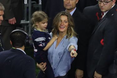 Tom Brady a célébré la victoire en famille.