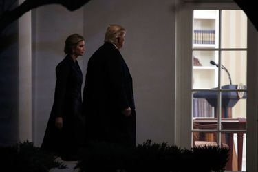 Ivanka Trump et Donald Trump à leur retour à la Maison Blanche, le 1er février 2017.