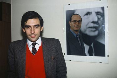 Francois Fillon, député RPR de la Sarthe, à Paris en février 1985, un mois avant ses 31 ans.