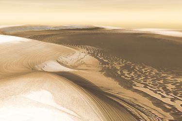 Vue de la calotte polaire boréale de Mars
