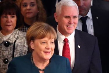 Angela Merkel et Mike Pence à Munich, le 17 février 2017.