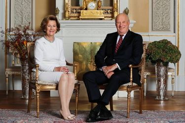 La reine Sonja et le roi Harald V de Norvège, le 17 octobre 2016