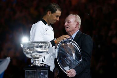 Rafael Nadal félicité par Rod Laver