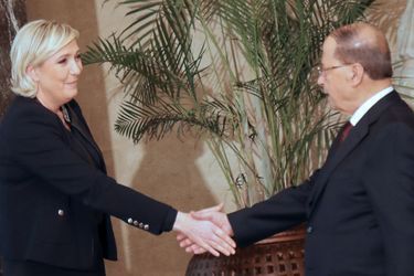 Marine Le Pen rencontre le président libanais Michel Aoun.