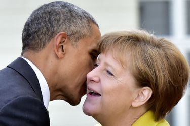 Barack Obama et Angela Merkel à Hanovre, le 24 avril 2016.
