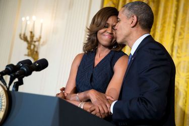 Michelle et Barack Obama lors d'une réception à la Maison Blanche, le 1er mai 2014.
