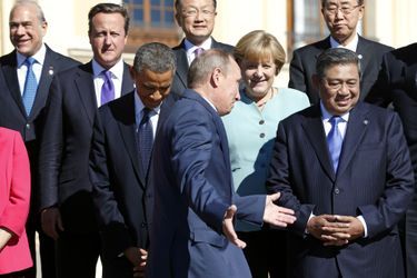 Barack Obama et Vladimir Poutine au G20 à Saint-Pétersbourg, le 6 septembre 2013.
