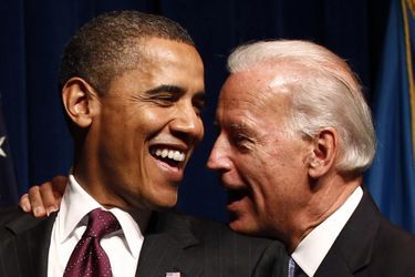 Barack Obama et Joe Biden en campagne, en octobre 2010.