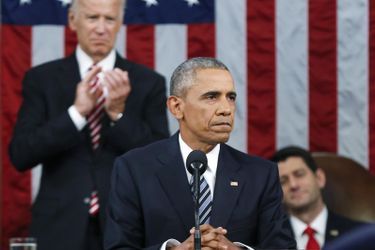 Joe Biden et Barack Obama lors du discours du président sur l’état de l’Union, le 13 janvier 2016.