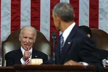 Joe Biden et Barack Obama lors du discours du président sur l’état de l’Union, le 13 janvier 2016.