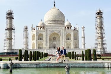 Kate et William au Taj Mahal en Inde, le 16 avril 2016