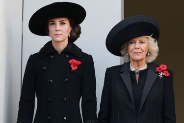 La duchesse Catherine de Cambridge avec sa belle-mère la duchesse de Cornouailles Camilla, le 13 novembre 2016