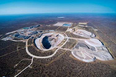 La mine à ciel ouvert de Karowe, dans le désert du Kalahari. Le Botswana est le plus gros producteur de diamants du monde avec la Russie.