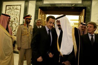 Avec Nicolas Sarkozy à Riyad, en janvier 2008