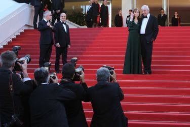 Isabelle Huppert et Paul Verhoeven à Cannes en mai 2016 pour présenter &quot;Elle&quot;.