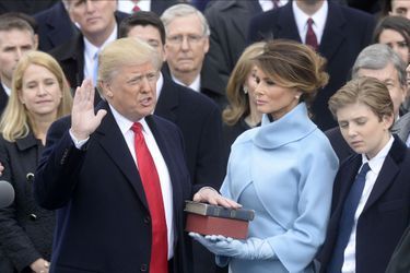 Melania Trump à l&#039;investiture de son mari Donald Trump, le 20 janvier 2017.