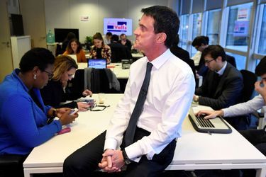 Manuel Valls a reçu la presse dans son QG du XIIIème arrondissement, mercredi