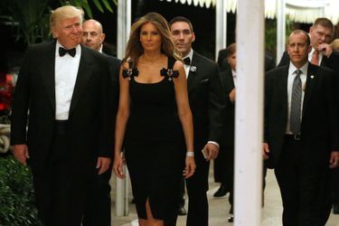 Donald Trump et son épouse Melania lors de la soirée du Nouvel An, le 31 décembre 2016 à Mar-a-Lago.