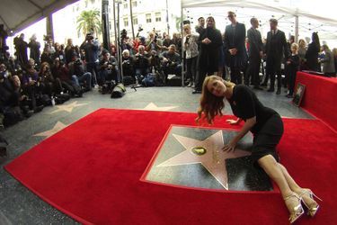 Amy Adams sur le Walk of Fame d&#039;Hollywood.