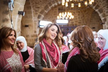 La reine Rania de Jordanie à Amman, le 11 janvier 2017