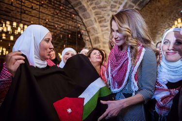 Rania de Jordanie à Amman, le 11 janvier 2017