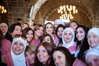 La reine Rania de Jordanie à Amman, le 11 janvier 2017