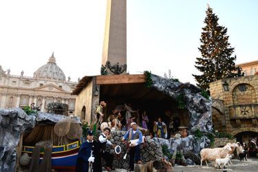 L&#039;arbre de Noël du Vatican, le 9 décembre 2016.