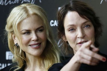 Nicole Kidman et Uma Thurman complices à Paris.