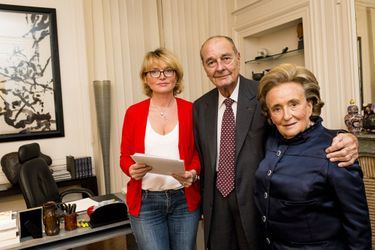 Jacques Chirac avec sa fille Claude et son épouse Bernadette, novembre 2013