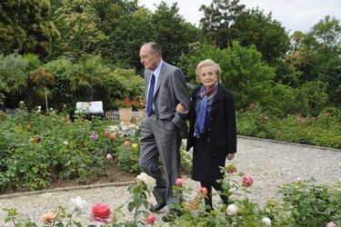 Jacques Chirac chez son amie Line Renaud avec son épouse Bernadette, juin 2011