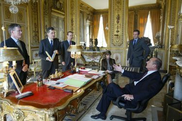 Jacques Chirac et sa garde rapprochée 