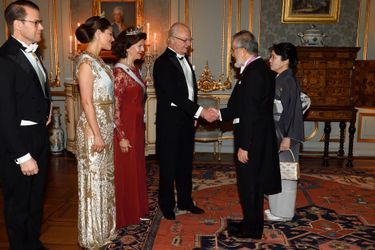 La famille royale de Suède reçoit les prix Nobel 2016 au Palais royal à Stockholm, le 11 décembre 2016 