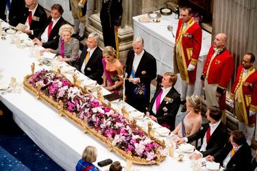 Le dîner d'Etat pour le roi et la reine de Belgique à Amsterdam, le 28 novembre 2016